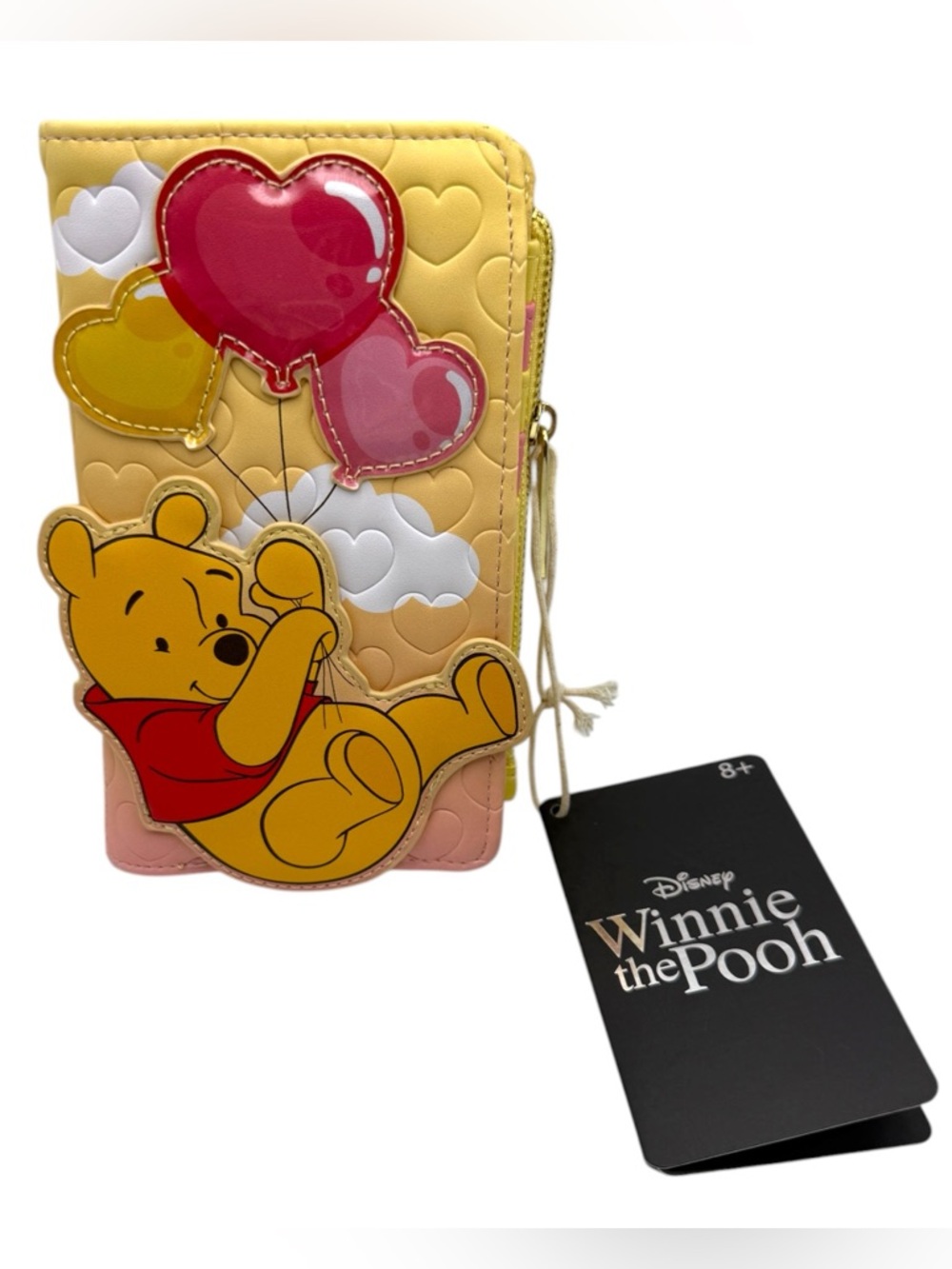 Loungefly Winnie the Pooh Yellow & Pink Balloon Zip Wallet NWT